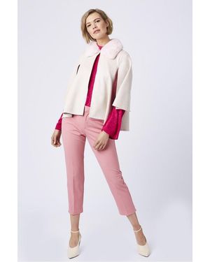 Jayley Faux Fur Suede Jacket - White