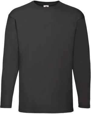 Fruit Of The Loom Adult Valueweight Effen T-shirt Met Lange Mouwen (zwart) - Grijs