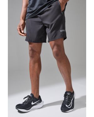 BoohooMAN Active Stretch Woven Regular Fit 7Inch Gym Short - Blue