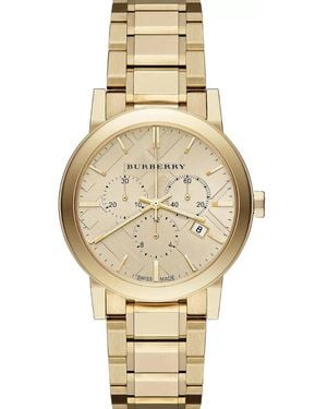 Burberry Bu9753 Horloge Met Gouden Wijzerplaat En Chronograaf Voor - Metallic