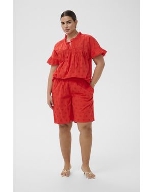 Kaffe Mouwloos Shirt Kcliona Mouwloos Shirt Loose Fit - Rood