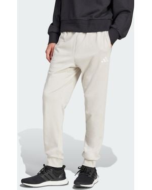 adidas Essentials Feel Cosy French Terry Trousers - Natural