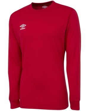 Umbro Club Long-Sleeved Jersey (Vermillion) - Red