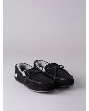Lakeland Leather Sheepskin Moccasins - Black