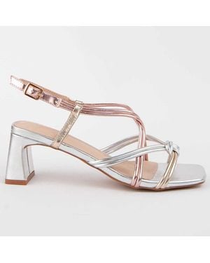 Montevita Heeled Sandal Trea6 Multicoloured - Pink