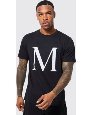 BoohooMAN Slim Fit Printed T-Shirt - Blue