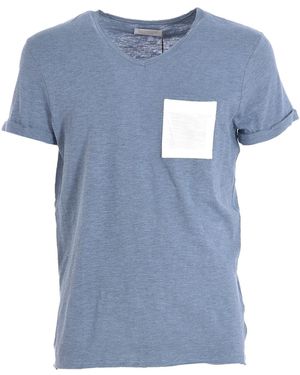 ELEVEN PARIS Abico Short Sleeve Round Neck T-Shirt 17S1Ts26 - Blue