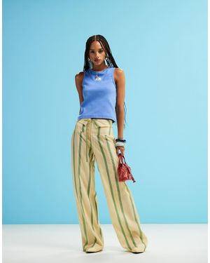 laagam Tashi Straight Flow Trousers - Blue