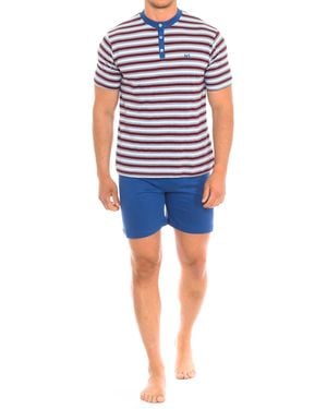 Kisses&Love Short-Sleeved And Round Neck Pyjamas Kl30000 - Blue