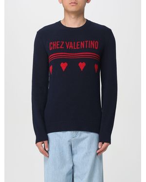 Valentino Chez Sweater Hartmotief - Blauw