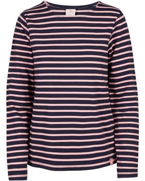 Trespass Ladies Karen Yarn Dyed Stripe Shirt Shell) - Blue