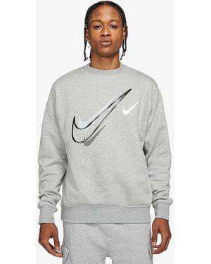 Nike Multi Swoosh Crewneck Sweatshirt - Grey