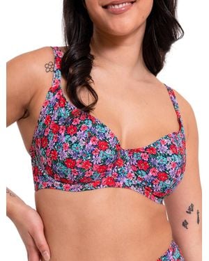 Curvy Kate Kitsch Balcony Bikini Top - Blue
