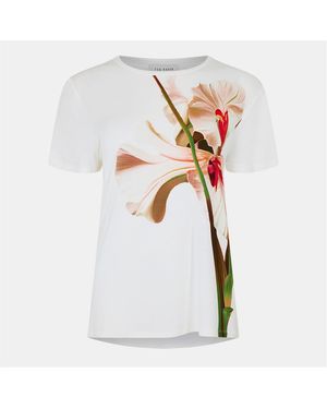 Ted Baker Print Slim Fit T-Shirt - White