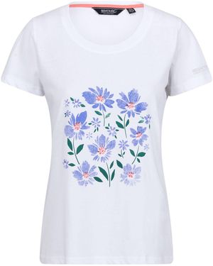 Regatta Ladies Filandra Viii Floral T-Shirt () Material_Cotton - White