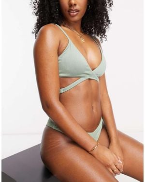 Hollister Crossover Co-Ord Bikini Top - Brown