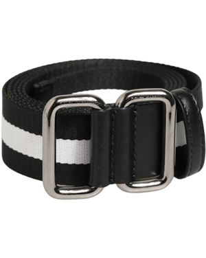 Dolce & Gabbana Stoffen Riem Met Leren Accenten - Zwart