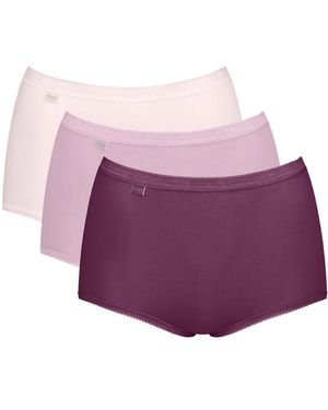 Sloggi Basic+ Maxi 3 Pack Briefs - Purple
