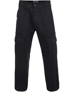 KAM Jeanswear Kam Cargo Trousers For Pockets Relaxed Fit Trousers - Blue