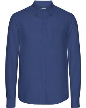 COLORFUL STANDARD Long Sleeve Linen Shirt - Blue
