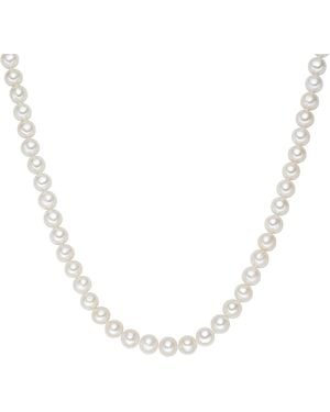 Valero Pearls Fresh Water Cultured Pearl Necklace - Metallic