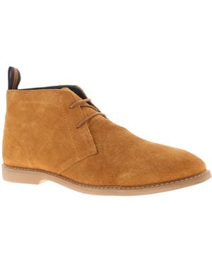 Bandwagon Desert Boots Chukka Henry Suede Leather Memory Foam - Brown