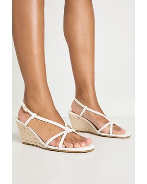 Boohoo Strappy Open Toe Wedges - White