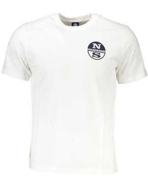 North Sails Crew Neck Short Sleeve Tee Classic Logo Tee - White