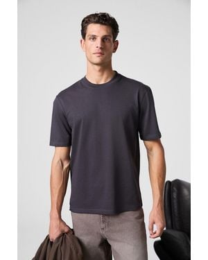 Grimelange Ribbed Crew Neck T-Shirt - Grey