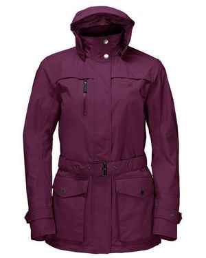 Jack Wolfskin Kimberley Burgundy Parka Jacket - Purple