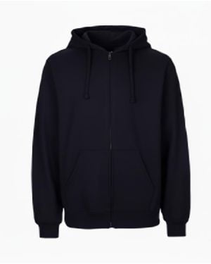 VR2 Denim Zip Up Hoodie Casual Fleece Jacket - Blue