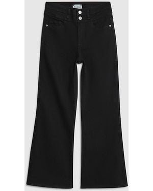 River Island Flared Jeans Petite High Rise Relaxed Cotton - Black