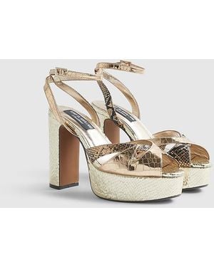 River Island Heels Cross Strap Terry De Havilland Shoes Pu - Red