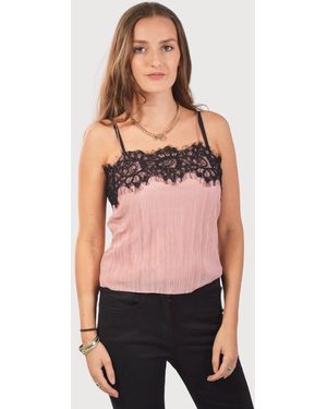 Secret Label Urban Outfitters Eyelash Lace Trim Cami Top - Red