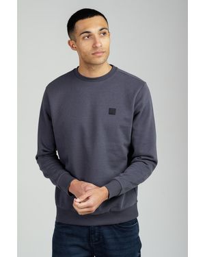Tokyo Laundry Essential Brushed Fleece Crew Sweatshirt Cotton - Blue