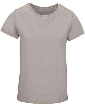Sol's Ladies Pioneer Organic T-Shirt (Rope) - Grey