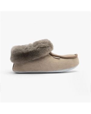 Shepherd Moa Sheepskin Slipper Boots Stone - Grey