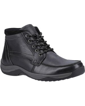 Hush Puppies Daryl Leather Ankle Boots - Black