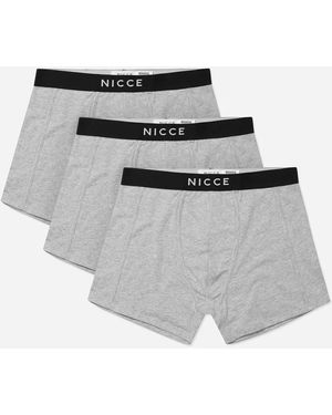 Nicce London 3-Pack Stretch Waist/ Alesi Boxer Shorts 0037 K001 0264 Cotton - Grey