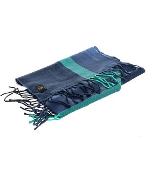 Buff Casual Lifestyle Knitted Collar With Fringe 28500 - Blue
