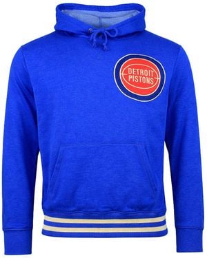 Mitchell & Ness Nba Detroit Pistons Bat Around Hoodie Cotton - Blue