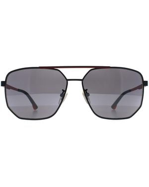 Police Aviator Semi Matte Smoke Mirror Splb36 Synth 1 Metal - Grey