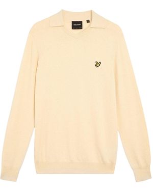 Lyle & Scott Herentrui Met Kraag En Logo - Naturel