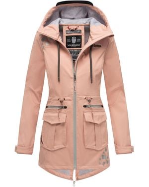 Marikoo Softshelljas – Ulissaa Met Capuchon & Reflecterende Details - Roze