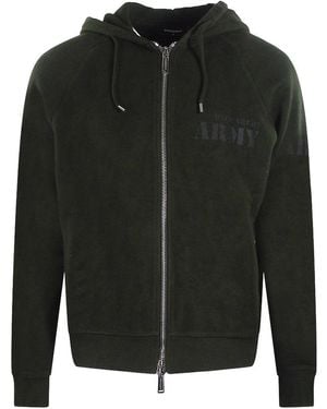 DSquared² Army Logo Military Hoodie Cotton - Black