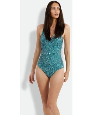 Panos Emporio Simi Recycled Shaping V Neck Swimsuit - Blue