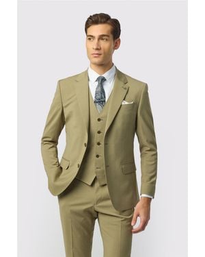 Ted Baker Single Breasted Long Sleeve Two Button Slim Fit Suit Jacket - Green