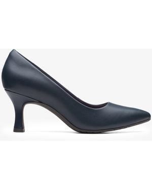 Clarks Kataleyna Gem Leather Shoes - Blue