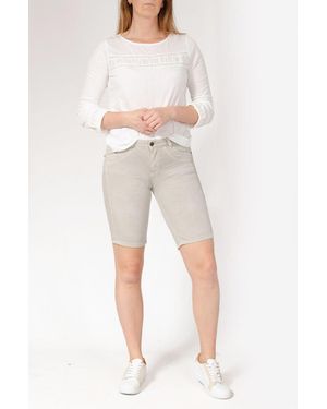 S.oliver Stretch Fit Bermuda Shorts - Natural