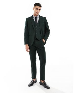 ASOS Slim Wool Blend Suit Trousers - Black